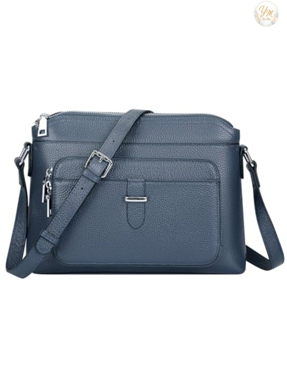 Genuine Leather Crossbody Bag with Card Slots